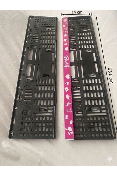 BARBİ Pembe Otomobil Plakalık 2 ADET