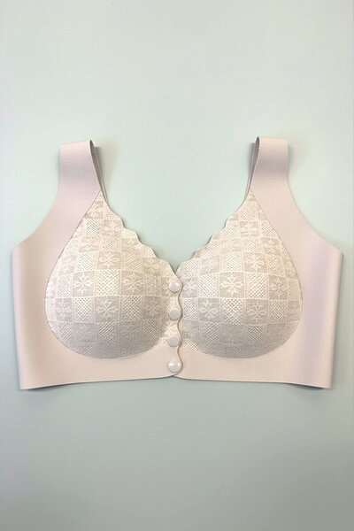 C&City Non-wired Stitch-Free Laser Front Snap Padded Bra C26205 Purple