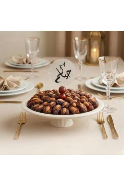 Generic Metal Serving Stand with 'Welcome' Phrase - Diameter 30 cm