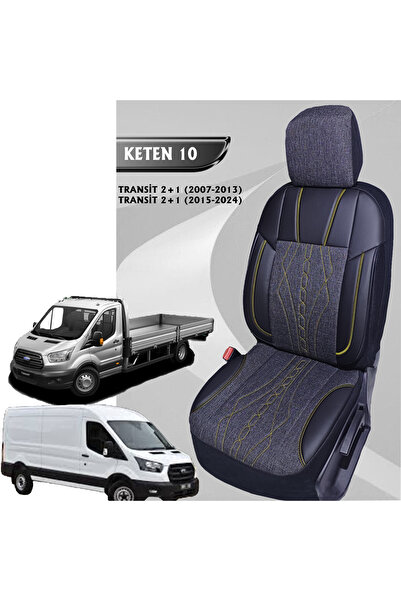 Ford Transit 2+1 Yeni Kasa Keten Kumaş A Kalite Ortopedik Koltuk Kılıf