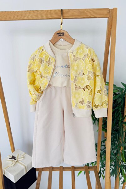 Minigimin Cicileri Miniğimin Cicileri Lace Floral Print 3-Piece Girls' Set wi...