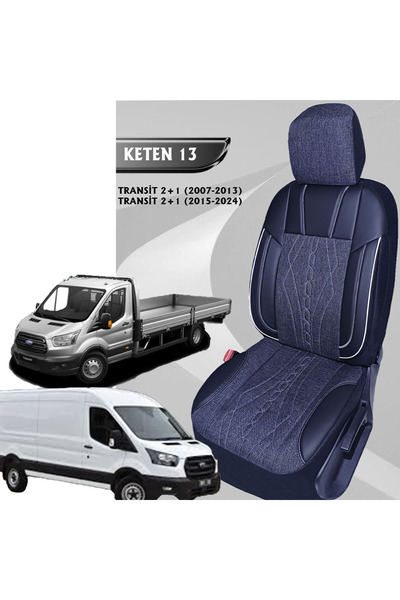 Ford Transit 2+1 Yeni Kasa Keten Kumaş A Kalite Ortopedik Koltuk Kılıf