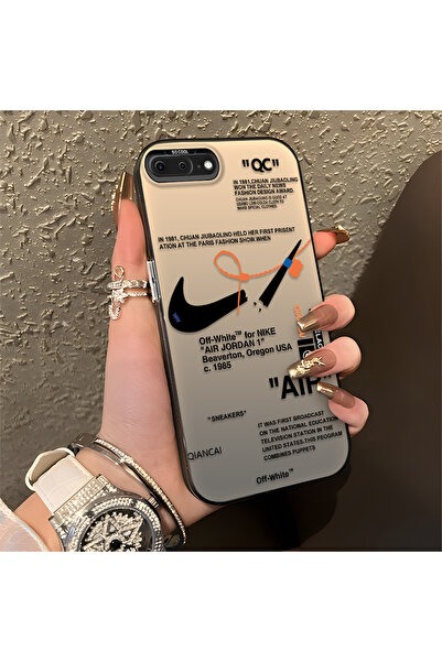 Hontinga iPhone 8 Plus Compatible Silicone Edge Hard Back Anti-Fall Phone Cas...