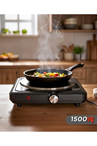 Başkenttekno Elektrikli Ocak Termostatlı Ayarlanabilir Tekli Ocak TEH01