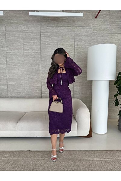 SHAMS Purple lace dress (two pieces)