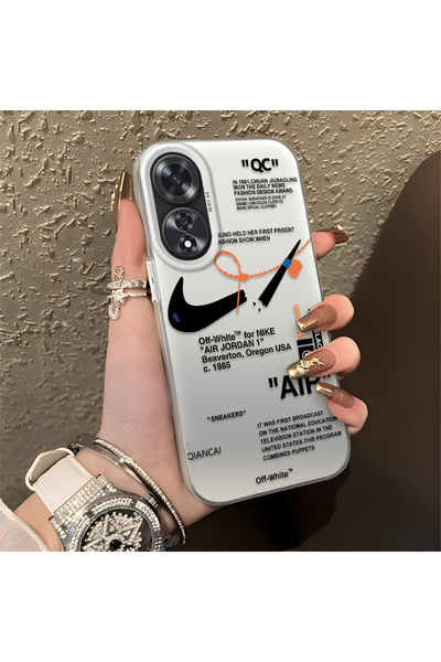 Hontinga OPPO A60 Uyumlu Silikon Kenar Sert Arka Anti Düşme Telefon Kılıfı AI...