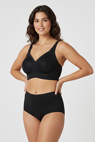 C&City Non-wired Stitch-Free Laser Removable Pad Bra C26220 Black