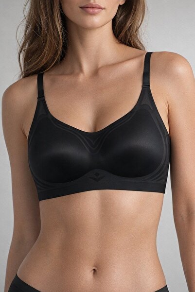 C&City Bez žice Bez šavova Laserski uklonjivi podstavljeni grudnjak C26240 crni