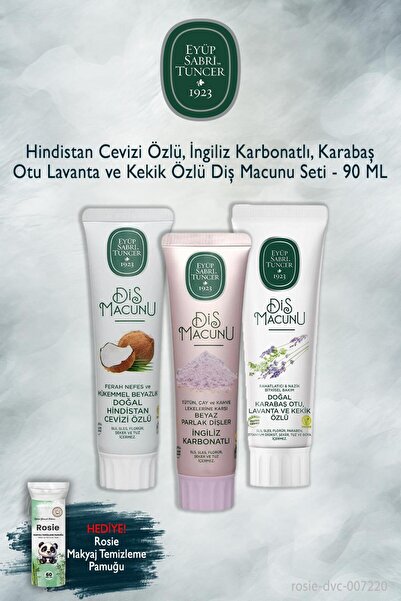 Eyüp Sabri Tuncer 90 ml Coconut, Carbonate, Lavender Extract X3 Toothpaste, R...
