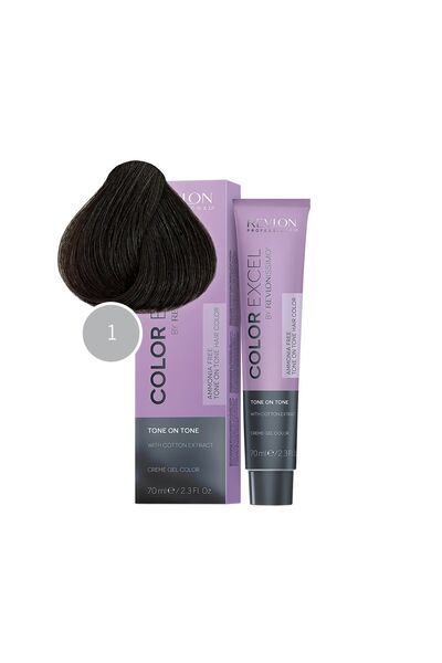 Revlon , Color Excel, Ημιμόνιμη Βαφή Μαλλιών, 1 Μαύρο, 70 ml