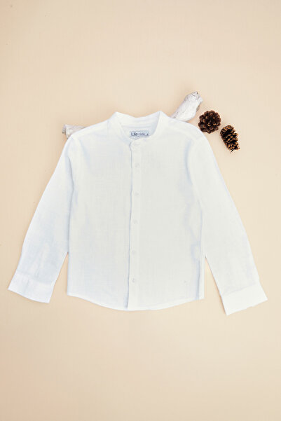 Fulla Moda 100% Cotton Linen Look Boys' Shirt