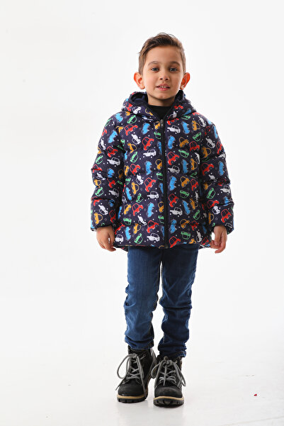 Neşeli Butik Palton de iarnă pentru băieți Araba cu model Interior P polar i ...