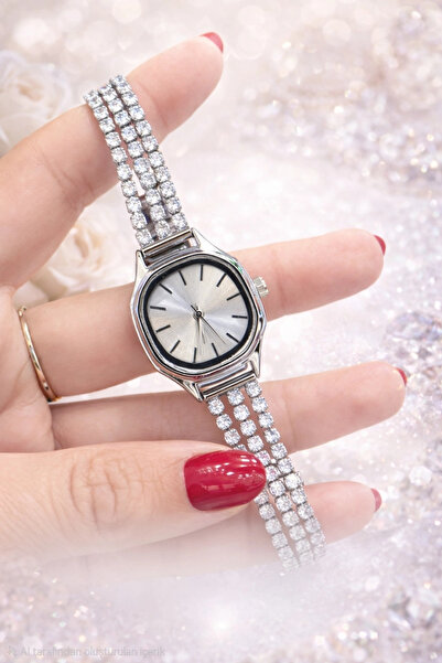 naaksesuar Silver Color Stone Women's Watch