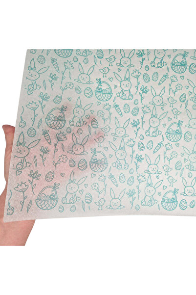 Papette Set 200 buc Hârtie de mătase model Paște Turquoise Spring Field 17g –...