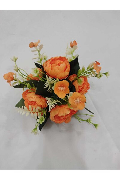 SAKLI ATÖLYEM Dekoratif Turuncu Yapay Çiçek Aranjmanı – Şık Masaüstü ve Ev De...