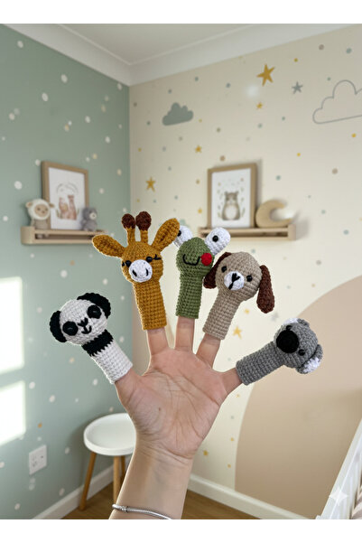 AydaAtölye مجموعة دمى الحيوانات أميجورومي التي تُشغّل بالأصابع