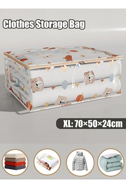 Generic M/L/XL Clothes Storage Bag Clothes Storage Organizer Zipper Clothes S...