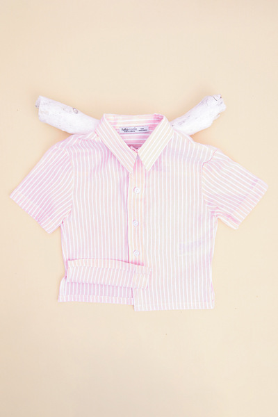 Fulla Moda Prugasto Košulja za devojčice sa dugmadima