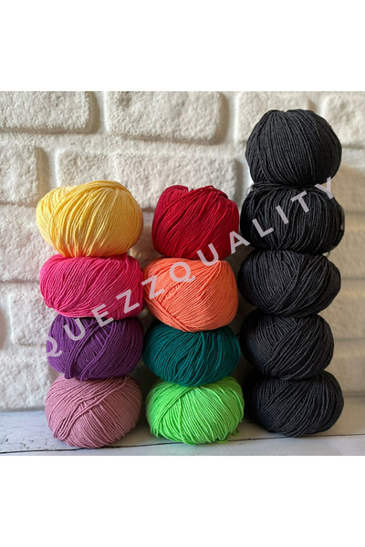 Yarnart Σετ πλεκτού με νήματα τζιν, 13 τεμάχια νήματα πλεξίματος, Σετ πλεξίμα...