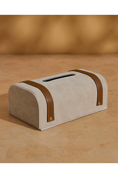 REDTAG Beige Embellished Tissue Box