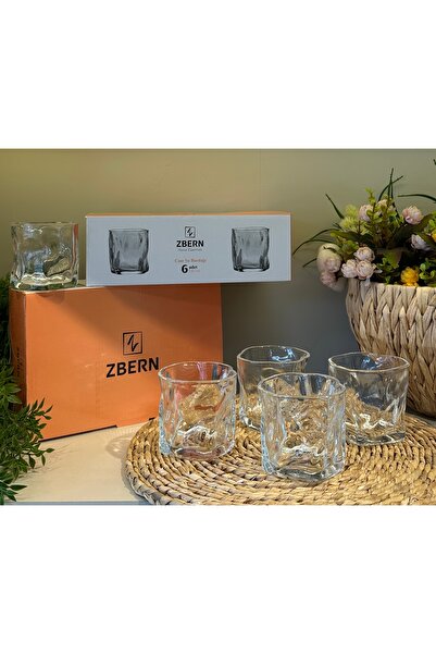 ZBERN 6’ Lı Buruşuk Model Meşrubat Bardağı