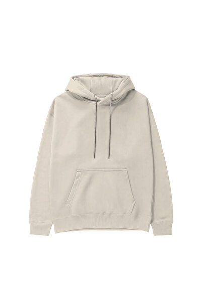 The Lucid Lab Basic Regular Fit Hoodie - Cream