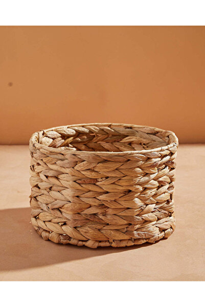 REDTAG سلة تخزين من زهرة النيل الطبيعية باللون البيج (متوسطة)