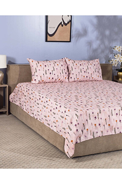 REDTAG شرشف مسطح مطبوع بنقوش زهور - مقاس كينغ