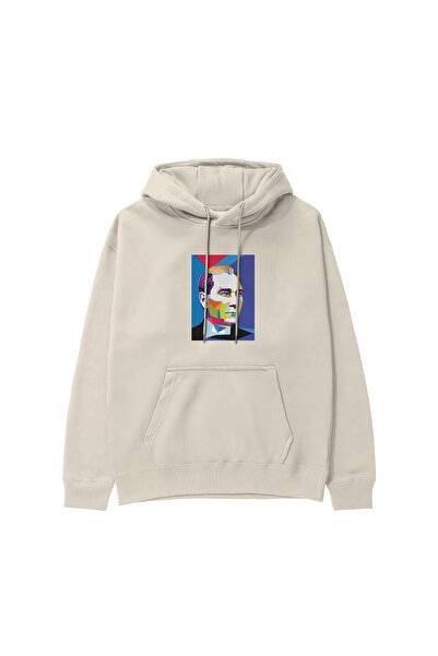 The Lucid Lab Atatürk Pop Art Hoodie - Cream