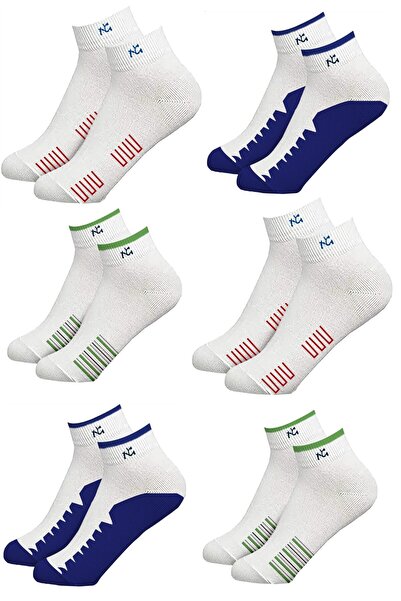 HAPPY TOES 6 Pair Ankle Socks Soft Cotton Terry Cushion Breathable Antibacter...