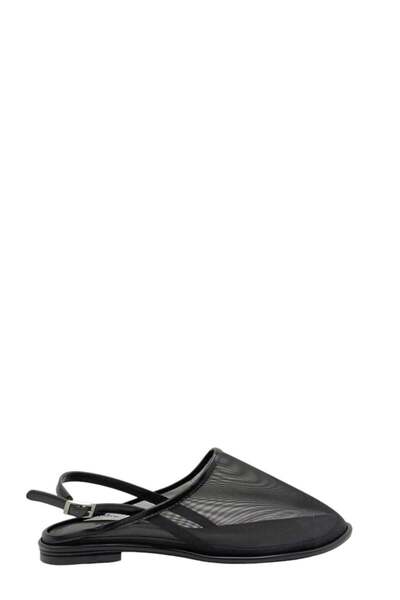 Moulin Shoes Black Mesh Closed Toe Women's Shoes Slipper
