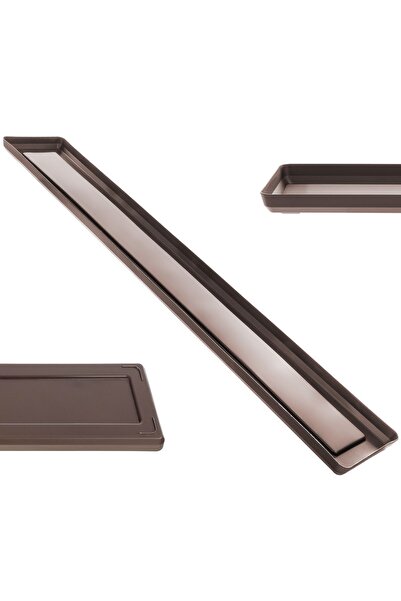 KADAX Flowerpot Stand 80cm Rectangular Tray Mocha Plastic