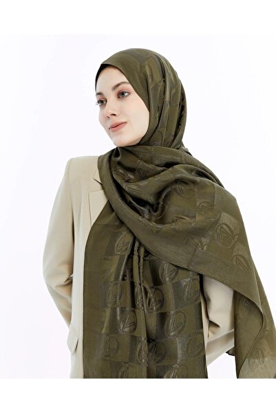 Valentino Orlandi Σάλι Αλία - Νέο σχέδιο Damask - Χακί