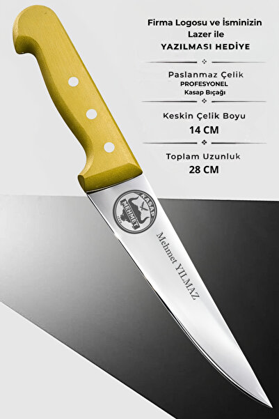 Üniformanya Firma Logosu ve İsim Hediyeli Profesyonel Kasap Bıçağı Et Bıçağı ...