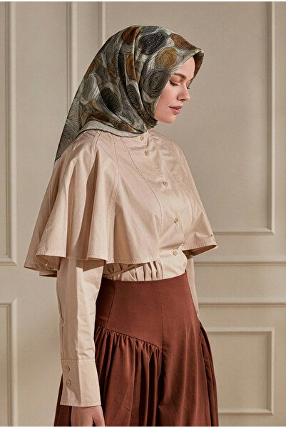 SilkTouch Beige Relief Pattern Cashmere Scarf