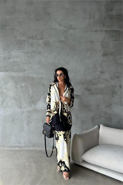 Dipmoda Γυναικείο υφασμάτινο παντελόνι Jessica, πουκάμισο, σετ δύο τεμαχίων D...