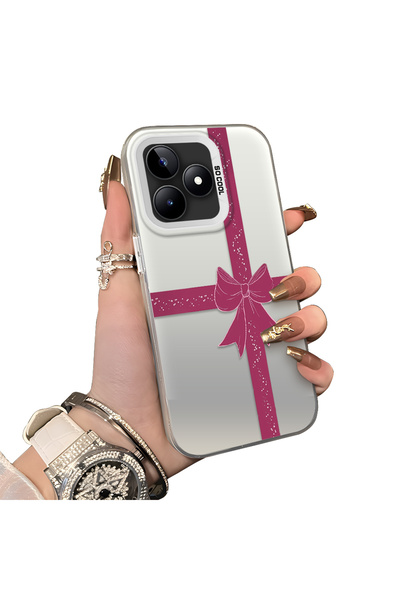 ucuc Realme Note 50 Compatible Hard Acrylic Back Silicone Edge Lens Protectio...