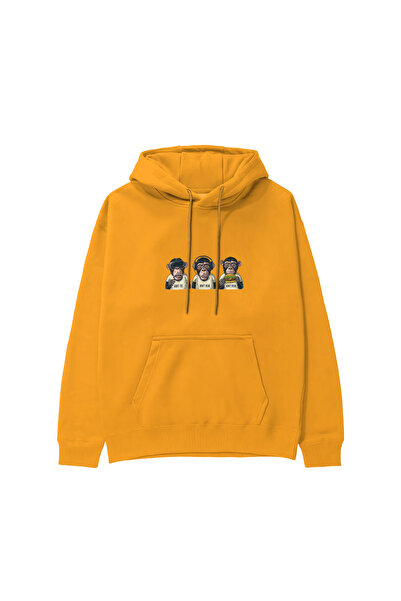 The Lucid Lab Diplomatic Monkeys Hoodie - Orange
