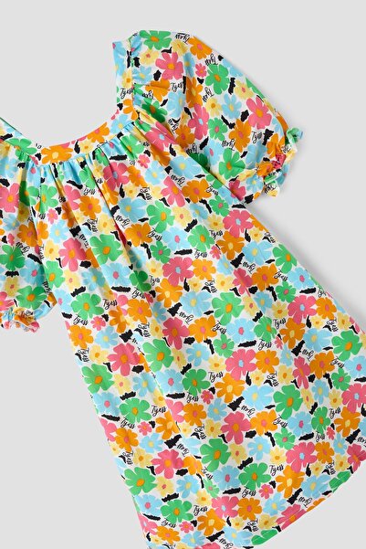 Tyess BG Store Kız Çocuk Desenli Elbise