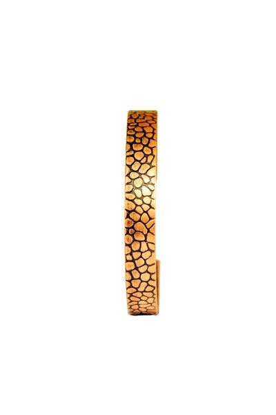 Zeynep Büyükbay Snake Leather Si Patterned Copper Bracelet