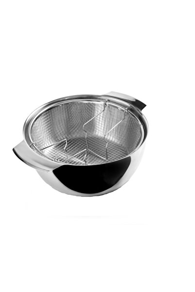 iBiLi τηγάνι με καλάθι, ανοξείδωτο ατσάλι 18/10, 24 cm, 3,75 l, ασημί