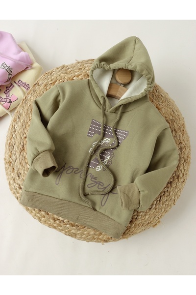 MiniKids Green sweatshirt, little girl Yourself