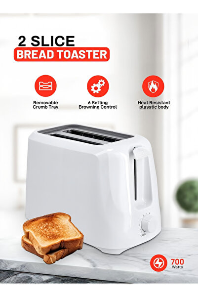 BSMBIOO 2 Slice Bread Toaster - Removable Crumb Tray| One Touch Cancel Button...