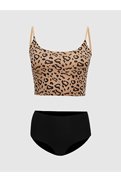 LC Waikiki Vizyon New Season Leopard Printed Bralette and Panty Set