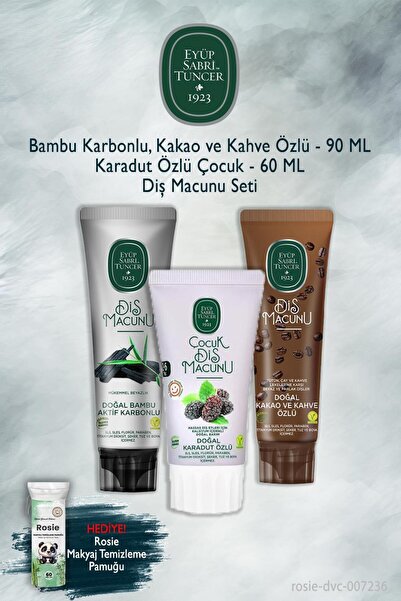 Eyüp Sabri Tuncer 3-Pack of 90 ml Bamboo , Cocoa, 60 ml Black Mulberry Toothp...