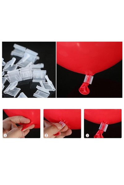 Joyane Openable Balloon Binding Clip 50 Pieces – Reusable Balloon Clip 1.3X1.4 cm Fastener