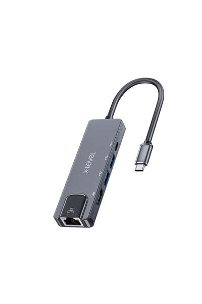 X-Level XMH7810 USB-C RJ45 Ethernet 4K HDMI Görüntü Aktarım Çift USB Laptop U...