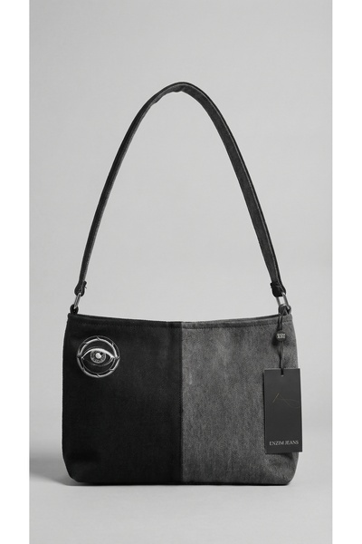 ENZİM JEANS Women's Denim Shoulder Bag Denim Fabric Strap Bag