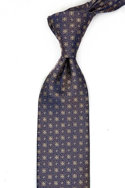 Kravatkolik Bež - Plava Kravata sa Malim Uzorkom i Rupčićem KK13625