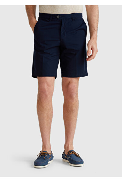 United Colors of Benetton Men's navy blue 100% Cotton buttoned back pocket pa...